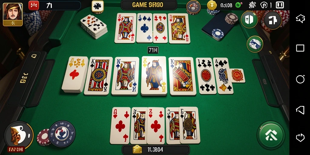 Screenshot gameplay 71H menunjukkan keseruan bermain Domino.