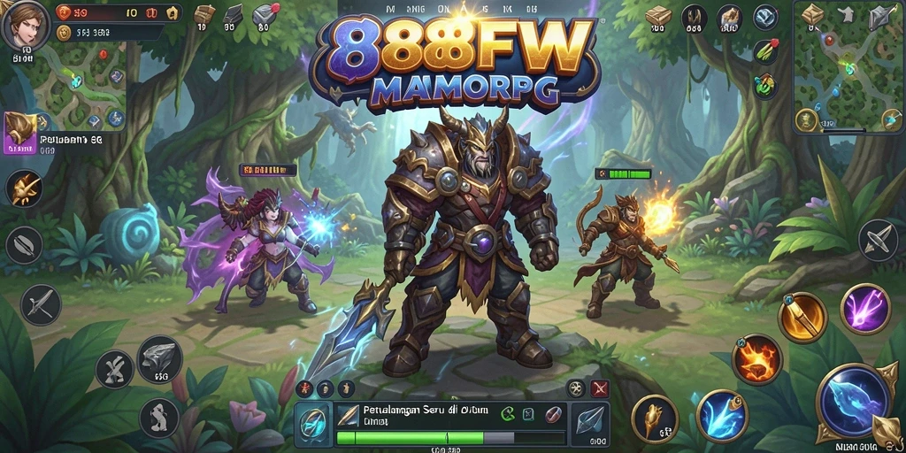 Screenshot gameplay 888FW menunjukkan aksi bertarung yang menegangkan.