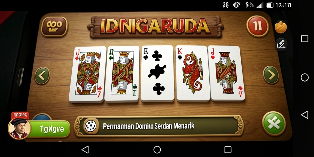 Screenshot gameplay IDNGARUDA menampilkan aksi seru permainan Domino.