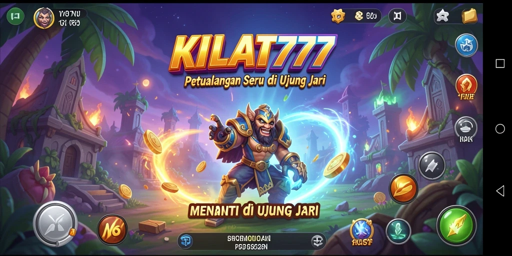 Tampilan gameplay KILAT777 yang menampilkan aksi petualangan seru.