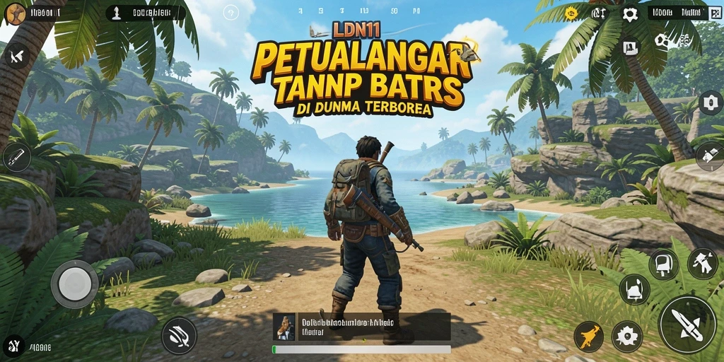 Tangkapan layar gameplay LDN11 yang menampilkan petualangan di dunia terbuka.