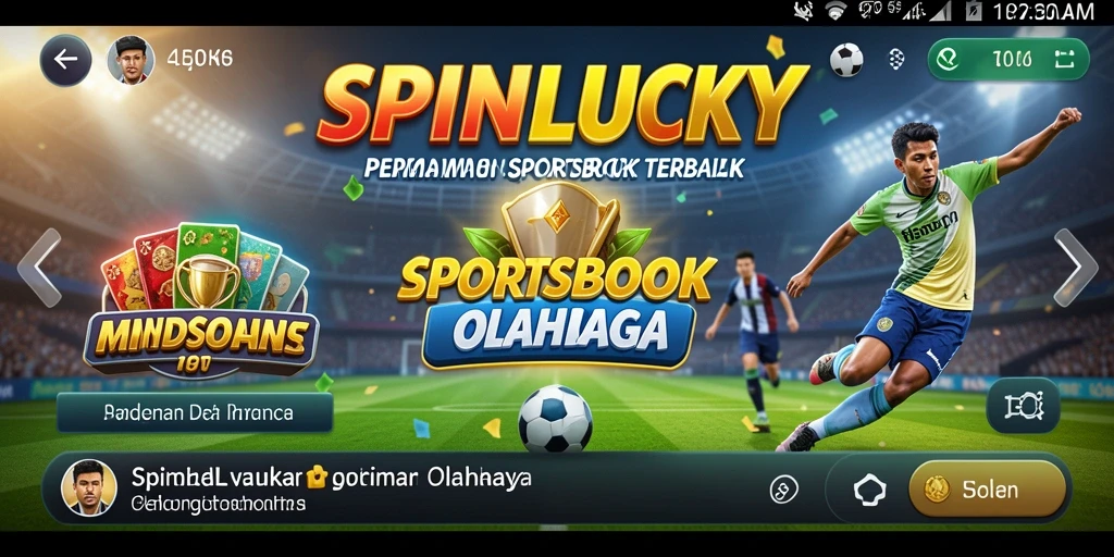 Tampilan antarmuka SPINLUCKY saat melakukan taruhan olahraga.