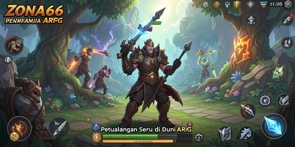 Screenshot ZONA66 menampilkan aksi bertarung seru dalam game ARPG.